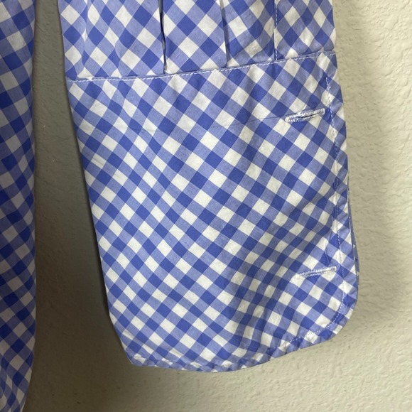 Alfred Dunhill Men's 16 Shirt – Blue White Gingham French Cuff Old Money Preppy‎ - Picture 5 of 9